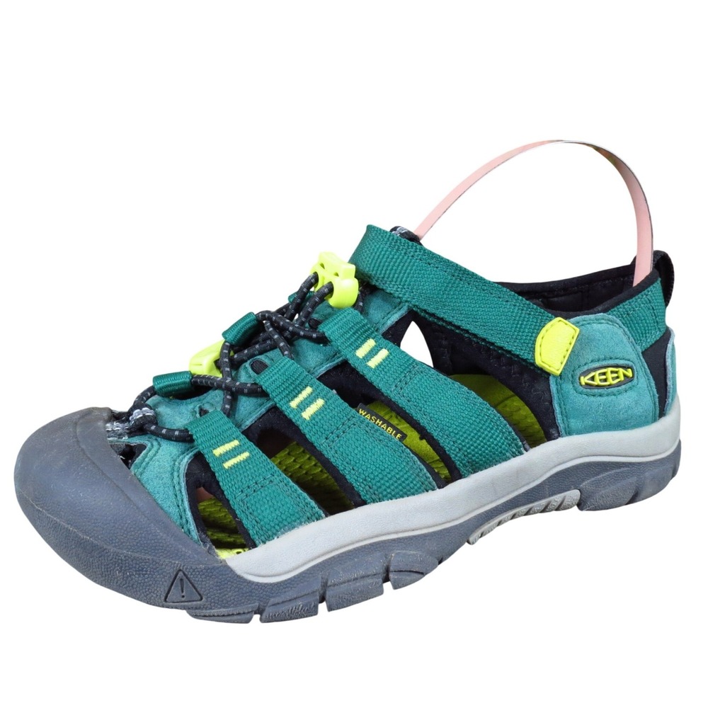 KEEN Newport H2 Kids Sport Sandals Size 2 Green Water Hiking Outdoor